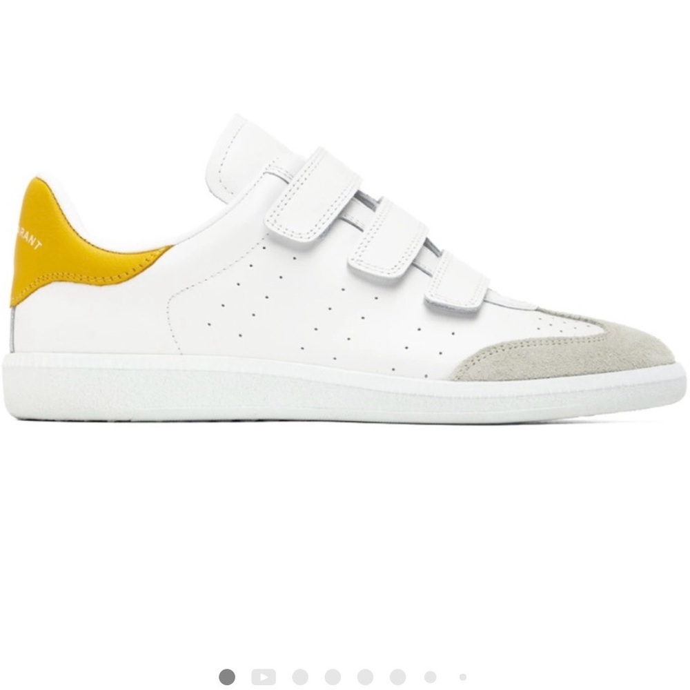 Isabel Marant White and Yellow Sneakers